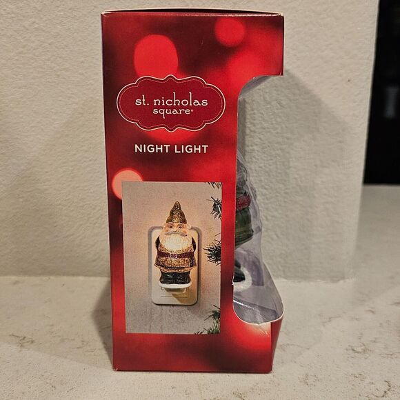 St Nicholas Square Santa Clause Elf Gnome‎ Christmas Holiday Night Light 5" - Picture 3 of 6
